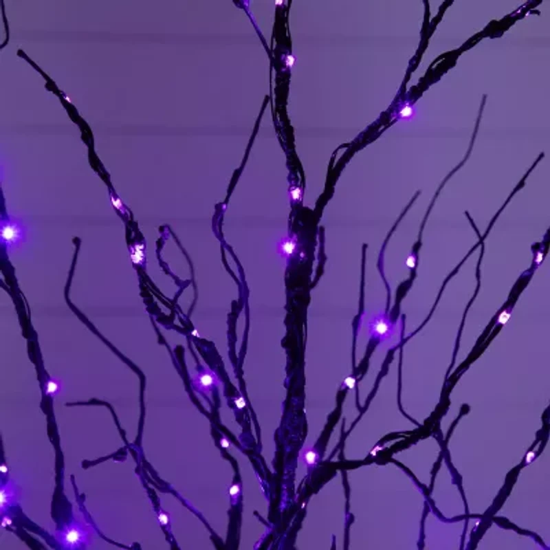 Nearly Natural 4ft Pre-Lit Halloween Twig Lighted Indoor Artificial Tree