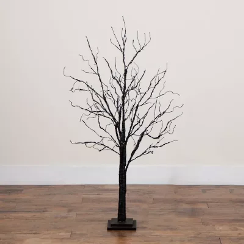 Nearly Natural 4ft Pre-Lit Halloween Twig Lighted Indoor Artificial Tree