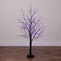 Nearly Natural 4ft Pre-Lit Halloween Twig Lighted Indoor Artificial Tree