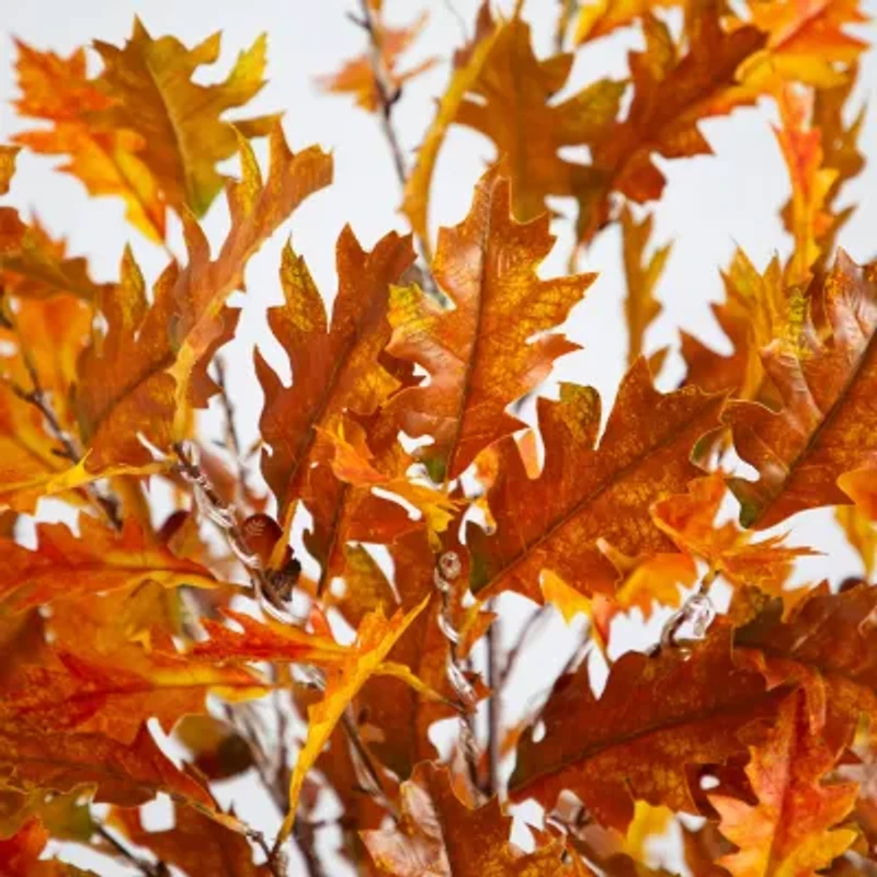 Nearly Natural 6ft Pre-Lit Burnt Orange Autumn Artificial Tree