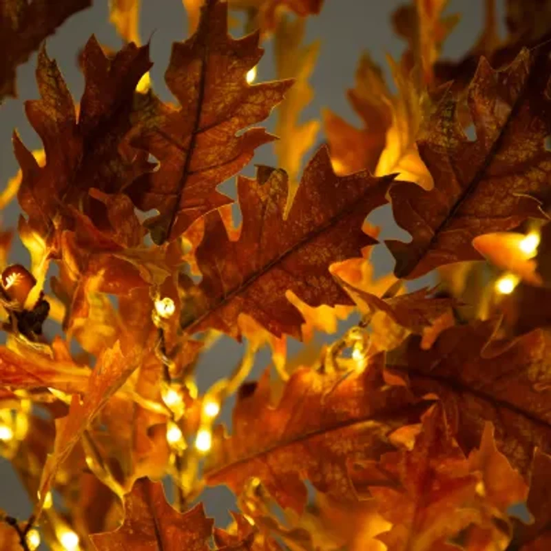 Nearly Natural 6ft Pre-Lit Burnt Orange Autumn Artificial Tree
