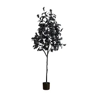 Nearly Natural 6ft Halloween Black Oak Indoor Artificial Tree