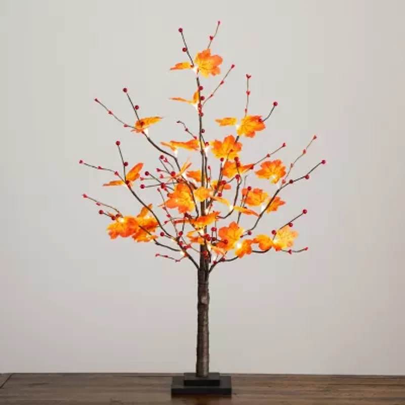 Nearly Natural 3ft Autumn Maple Fall Artificial Tree