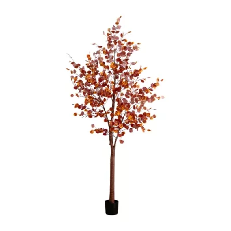 Nearly Natural 9ft Pre-Lit Autumn Eucalyptus Artificial Tree