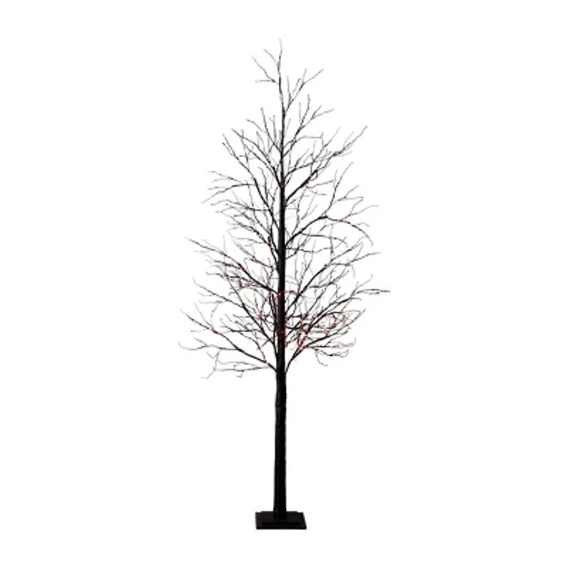 Nearly Natural 8ft Pre-Lit Halloween Twig Artificial Tree