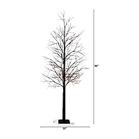 Nearly Natural 8ft Pre-Lit Halloween Twig Artificial Tree
