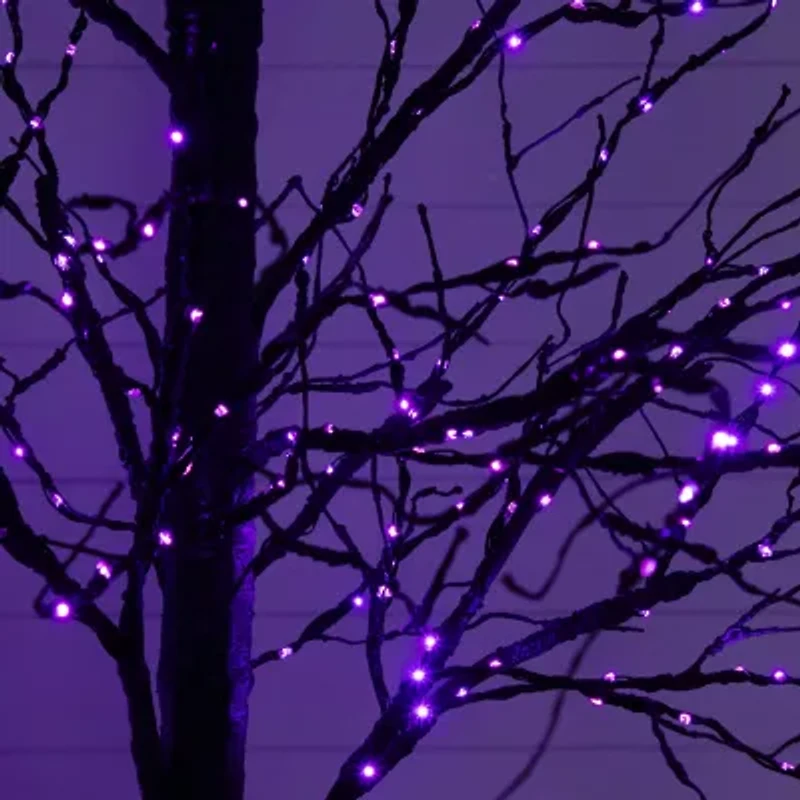 Nearly Natural 8ft Pre-Lit Halloween Twig Artificial Tree