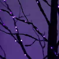 Nearly Natural 8ft Pre-Lit Halloween Twig Artificial Tree