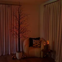 Nearly Natural 8ft Pre-Lit Halloween Twig Artificial Tree