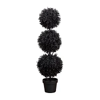 Nearly Natural 3ft Uv Black Boxwood Topiary In/Out Artificial Tree