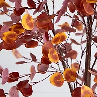 Nearly Natural 8ft Pre-Lit Eucalyptus Artificial Tree