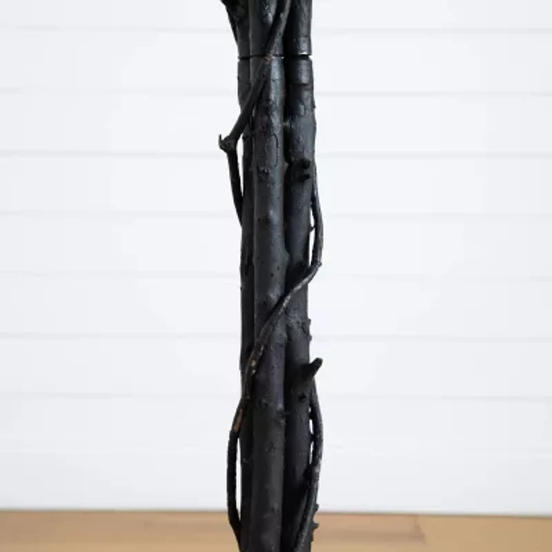 Nearly Natural 6ft Halloween Black Maple Indoor Artificial Tree