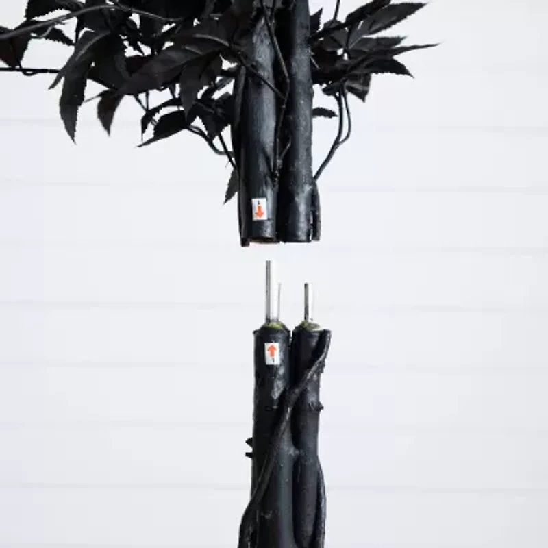 Nearly Natural 6ft Halloween Black Maple Artificial Tree