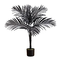 Nearly Natural 3ft Halloween Black/Gold Cane Artificial Tree