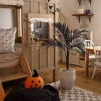 Nearly Natural 3ft Halloween Black/Gold Cane Artificial Tree