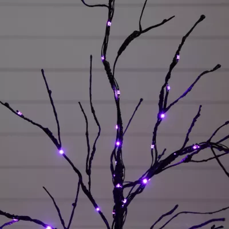 Nearly Natural 3ft Pre-Lit Halloween Twig Lighted Indoor Artificial Tree
