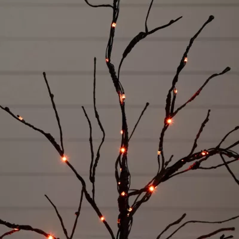 Nearly Natural 3ft Pre-Lit Halloween Twig Lighted Indoor Artificial Tree