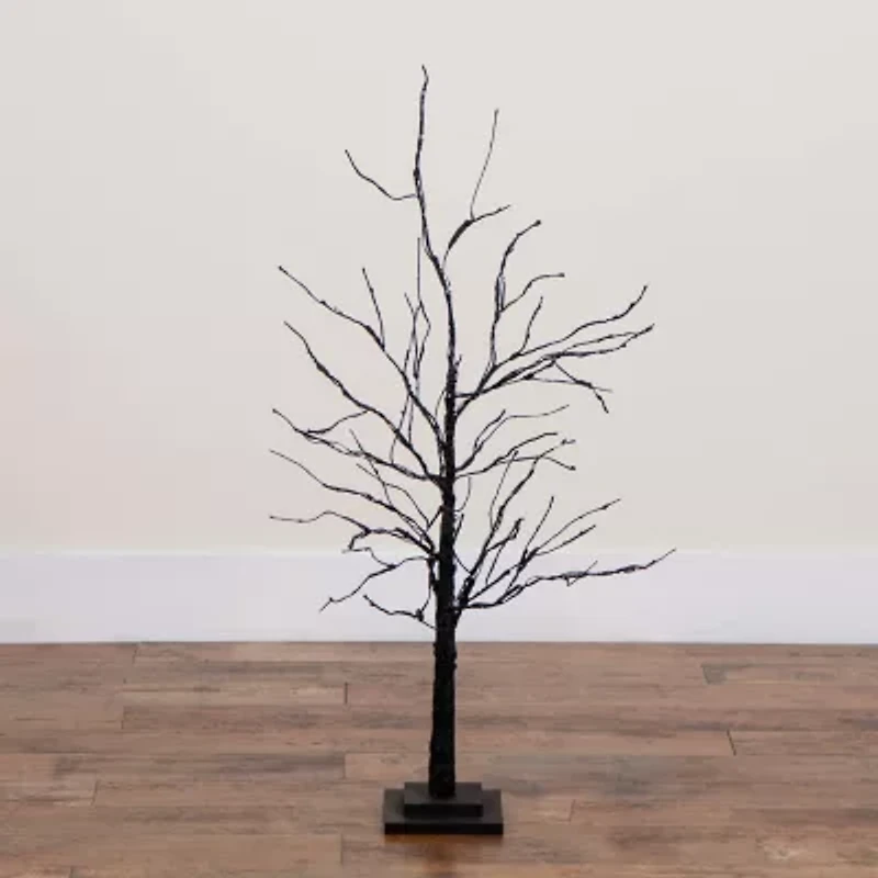 Nearly Natural 3ft Pre-Lit Halloween Twig Lighted Indoor Artificial Tree
