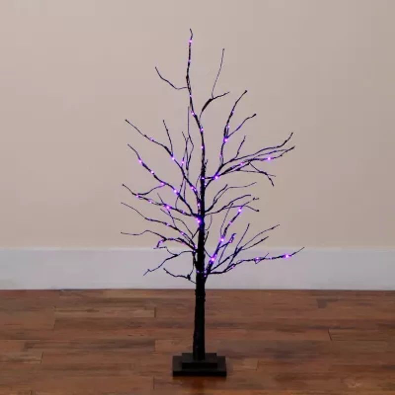 Nearly Natural 3ft Pre-Lit Halloween Twig Lighted Indoor Artificial Tree