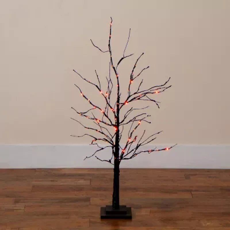 Nearly Natural 3ft Pre-Lit Halloween Twig Lighted Indoor Artificial Tree