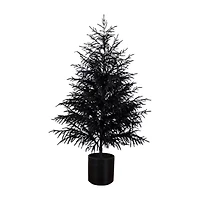Nearly Natural 5ft Real Touch Black Norfolk Pine Artificial Tree