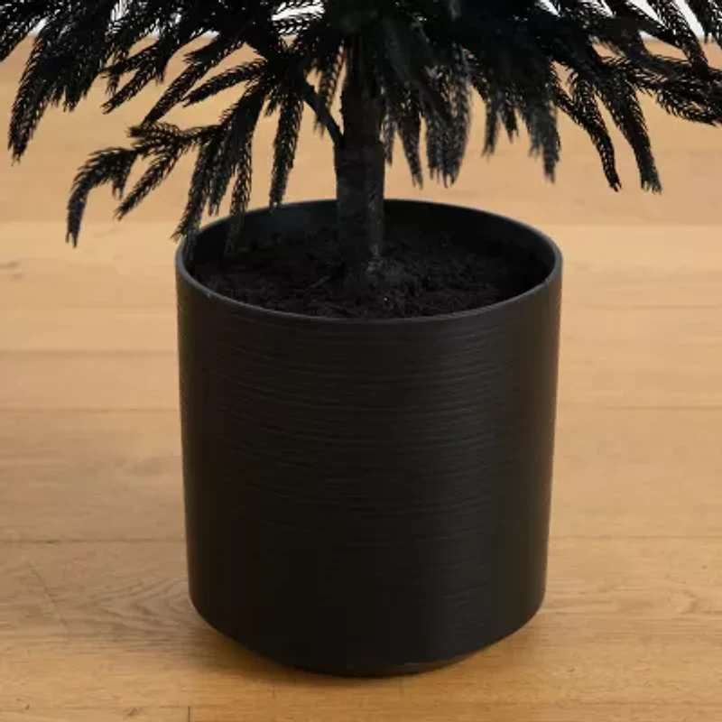 Nearly Natural 5ft Real Touch Black Norfolk Pine Artificial Tree