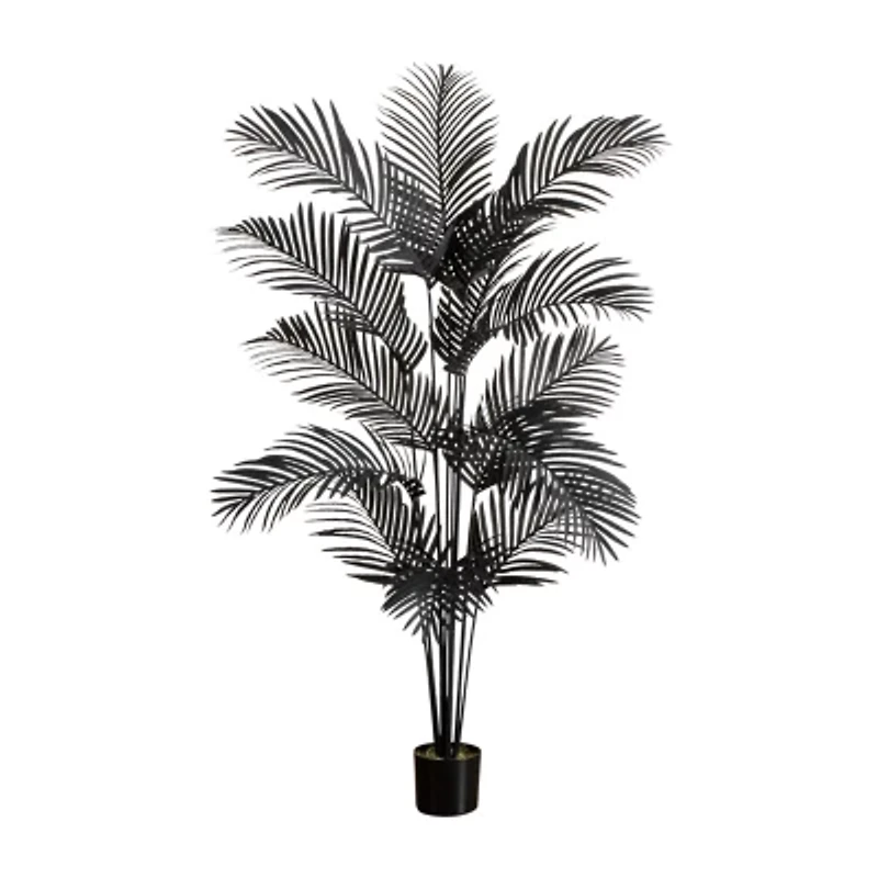 Nearly Natural 6ft Black Paradise Palm Artificial Tree