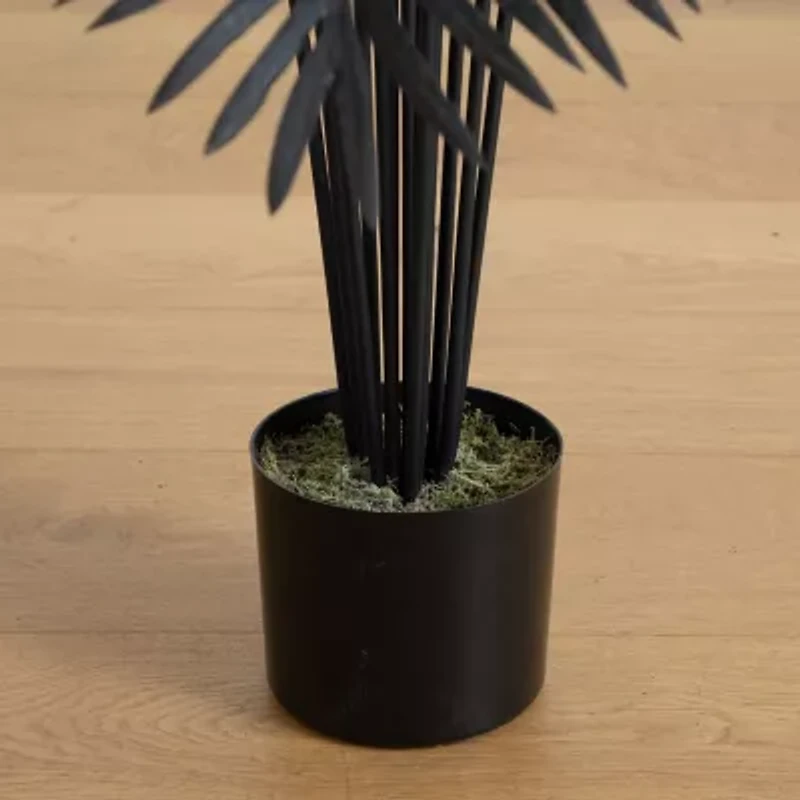 Nearly Natural 6ft Black Paradise Palm Artificial Tree