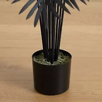 Nearly Natural 6ft Black Paradise Palm Artificial Tree
