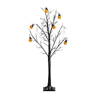 Nearly Natural 4ft Pre-Lit Halloween Pumpkins Artificial Tree