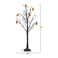 Nearly Natural 4ft Pre-Lit Halloween Pumpkins Artificial Tree