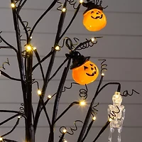 Nearly Natural 4ft Pre-Lit Halloween Pumpkins Artificial Tree