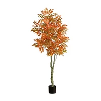 Nearly Natural 6ft Autumn Sumac Fall Artificial Tree