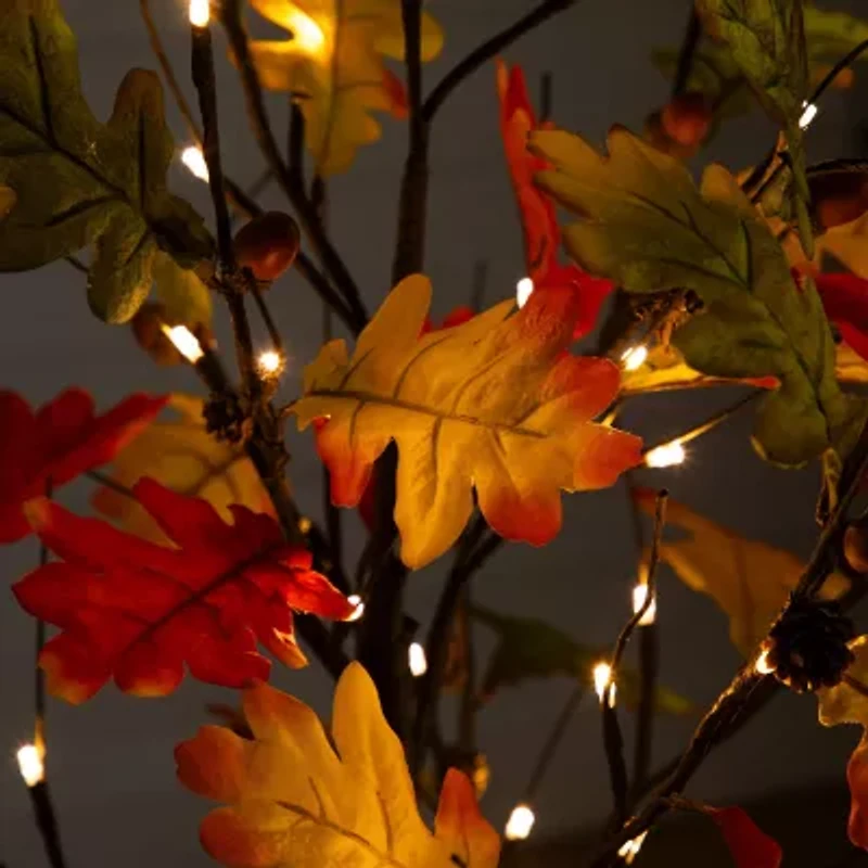 Nearly Natural 4ft Pre-Lit Autumn Maple Artificial Tree