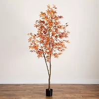 Nearly Natural 7ft Japanese Maple Fall Artificial Tree