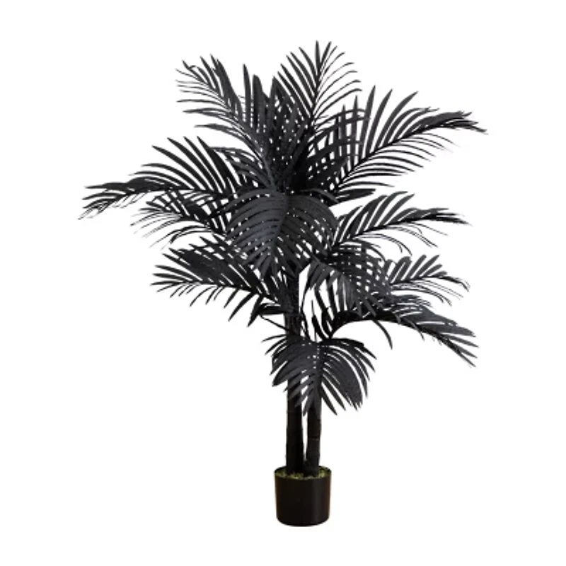Nearly Natural 4ft Black Golden Cane Artificial Tree
