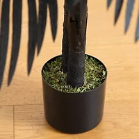 Nearly Natural 4ft Black Golden Cane Artificial Tree