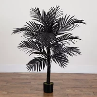 Nearly Natural 4ft Black Golden Cane Artificial Tree