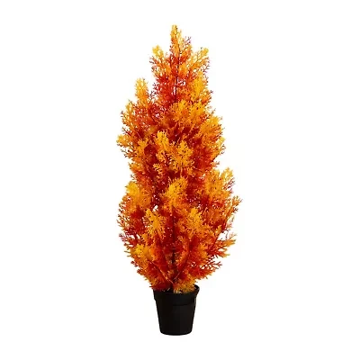 Nearly Natural 3ft Uv Resistant Autumn Cedar Indoor Outdoor Artificial Tree