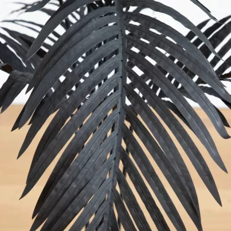 Nearly Natural 4ft Halloween Black Palm Artificial Tree