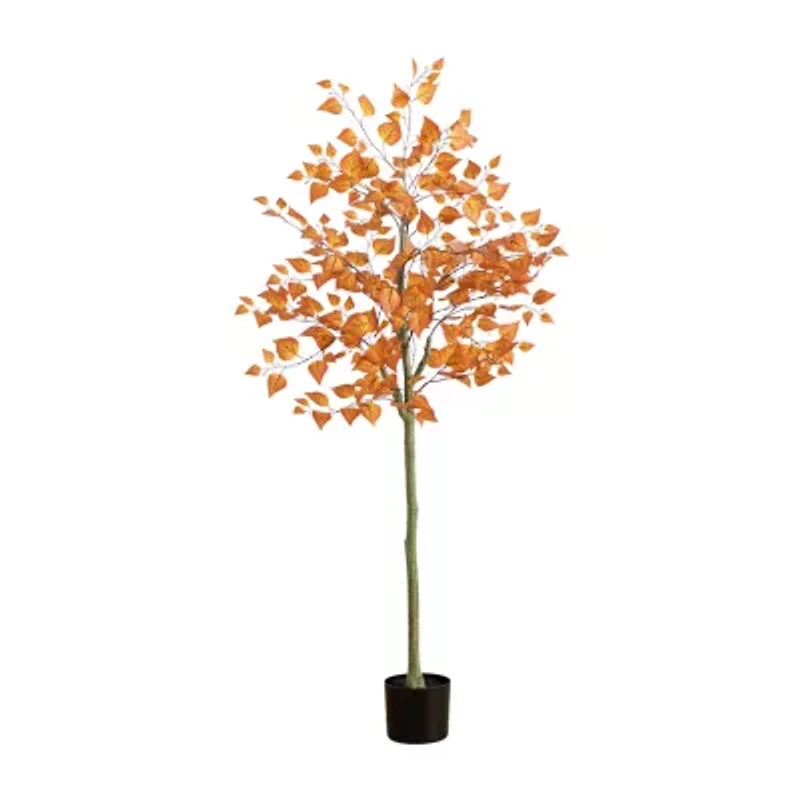 Nearly Natural 5ft Autumn Birch Leaf Artificial Tree