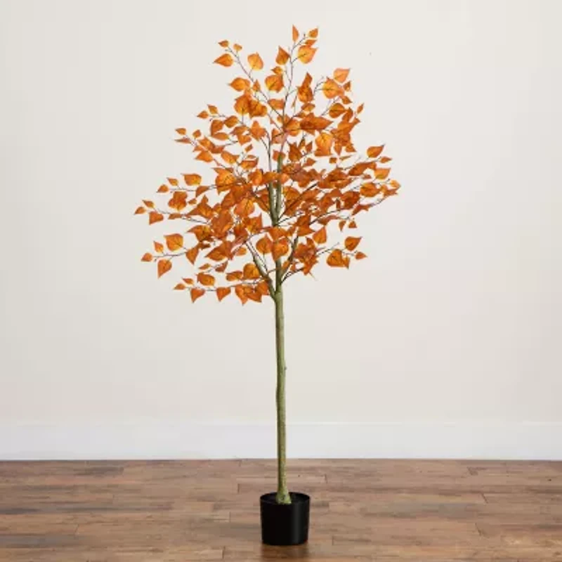 Nearly Natural 5ft Autumn Birch Leaf Artificial Tree