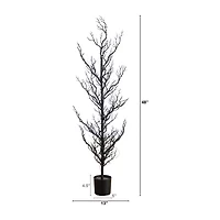 Nearly Natural 4ft Pre-Lit Halloween Twig Artificial Tree