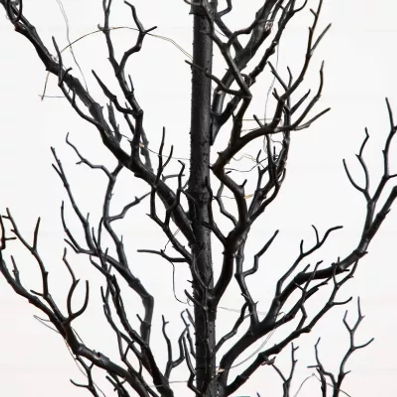 Nearly Natural 4ft Pre-Lit Halloween Twig Artificial Tree