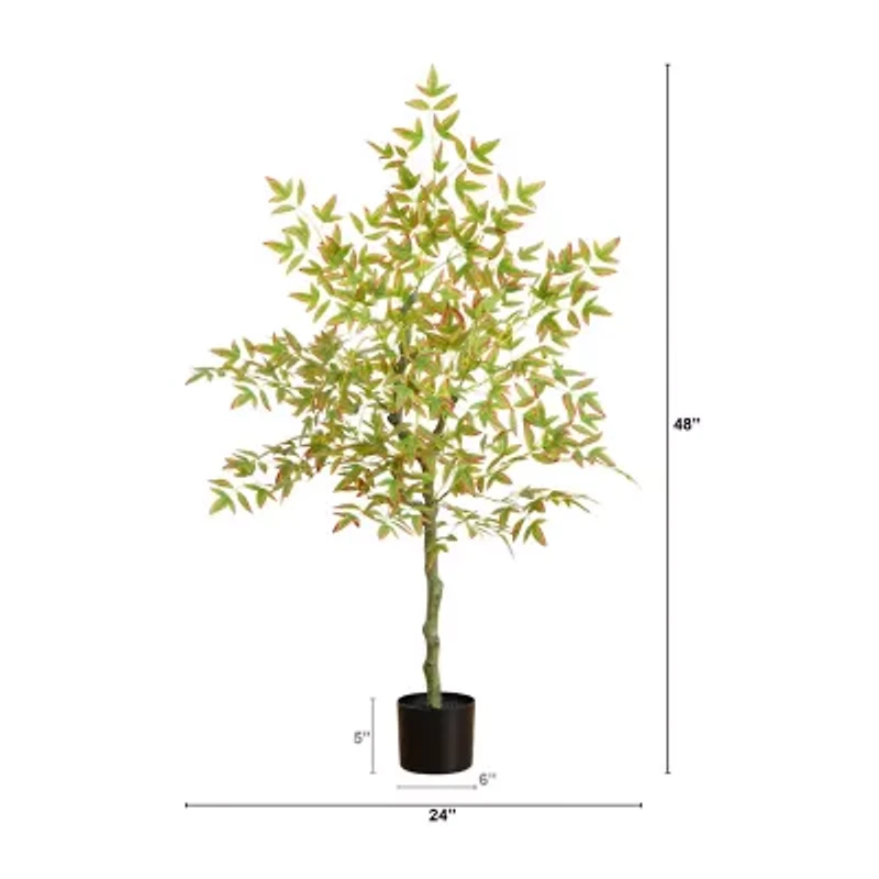 Nearly Natural 4ft Autumn Nandina Artificial Tree