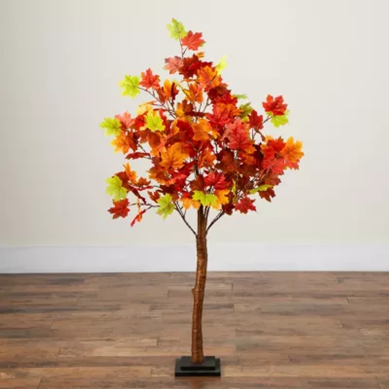 Nearly Natural 4ft Autumn Maple Fall Artificial Tree