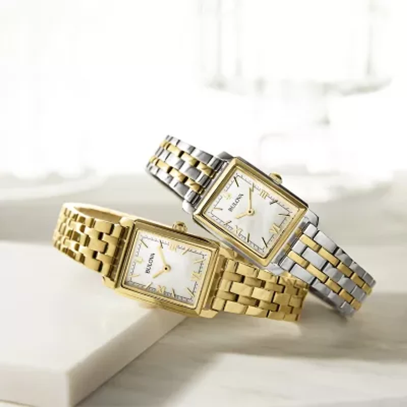 Bulova Womens Gold Tone Stainless Steel Bracelet Watch 97l177