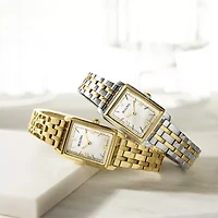 Bulova Womens Gold Tone Stainless Steel Bracelet Watch 97l177