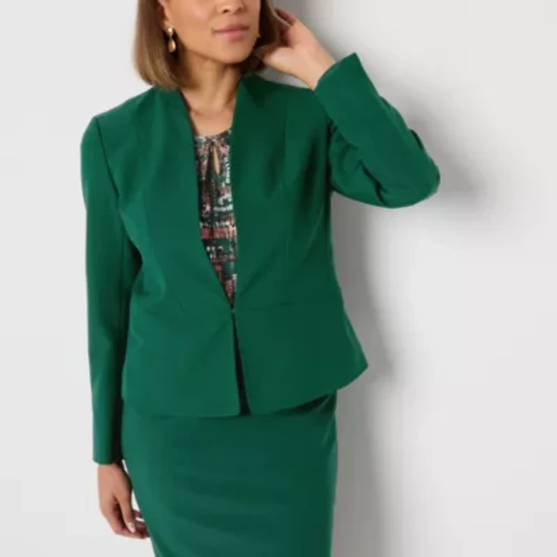 Black Label by Evan-Picone Womens Classic Fit Suit Jacket