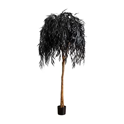Nearly Natural 6ft Halloween Black Willow Artificial Tree
